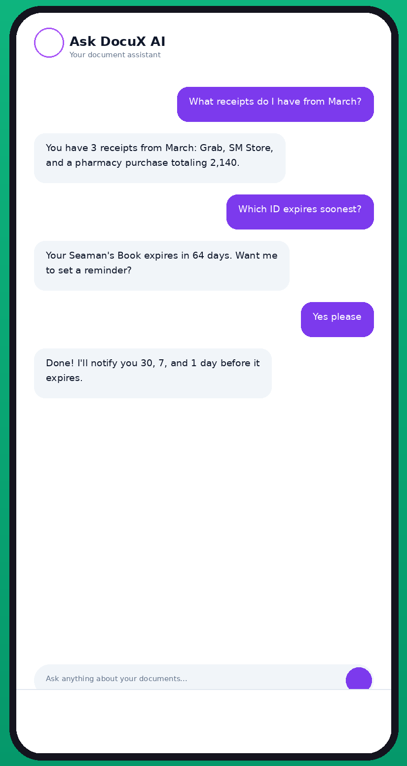 Ask DocuX AI